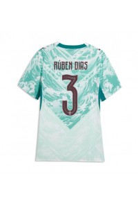 Portugali Ruben Dias #3 Jalkapallovaatteet Naisten Vieraspaita MM-kisat 2026 Lyhythihainen